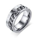 Stainless Steel Spinner Chain Worry Ring