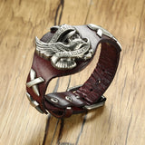 Motorcycle Biker Leather Bracelet