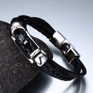 Braided Charm Leather Bracelets