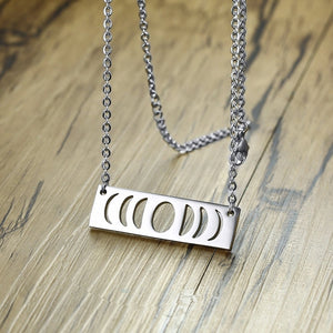 Lunar Moon Phase Astronomy Necklace