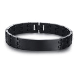 Stainless Steel Men's ID Tag Link Bracelet